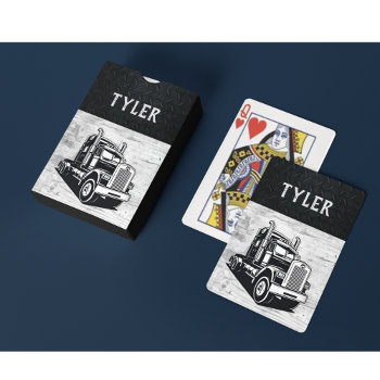 Cool Transport Truck Name Equipment Playing Cards by TheShirtBox at Zazzle