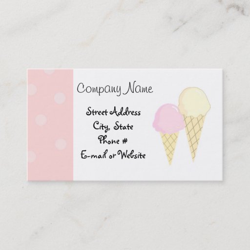Customizable Cool Treats Business Card