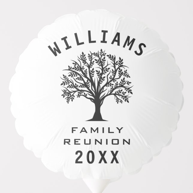 Cool Tree Family Reunion Summer Vacation Road Trip Balloon (Front)