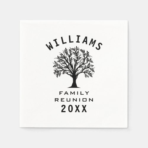 Cool Tree Family Reunion Summer Vacation Road Trip Napkins