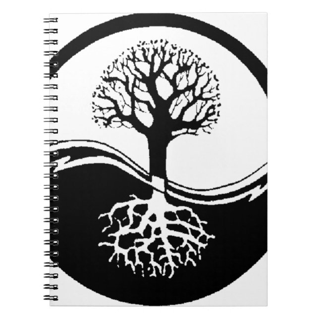 cool tree in black and white notebook (Front)