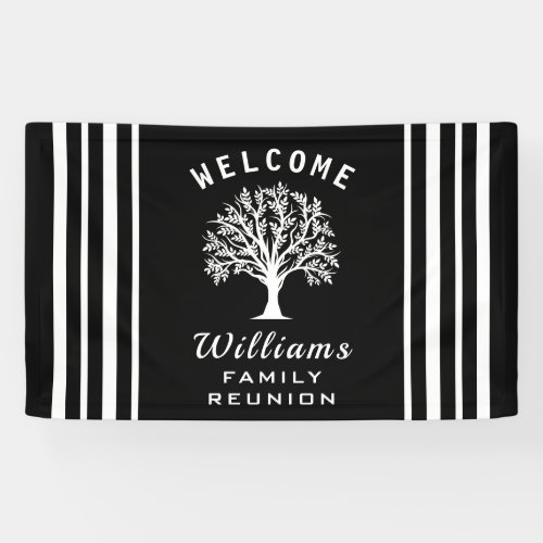 Cool Tree Road Trip Summer Vacation Family Reunion Banner