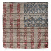 Cool trendy America flag Aztec tribal pattern Bandana Cool trendy America flag Aztec tribal pattern Bandana