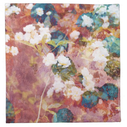 Cool trendy art of romantic flower pattern cloth napkin