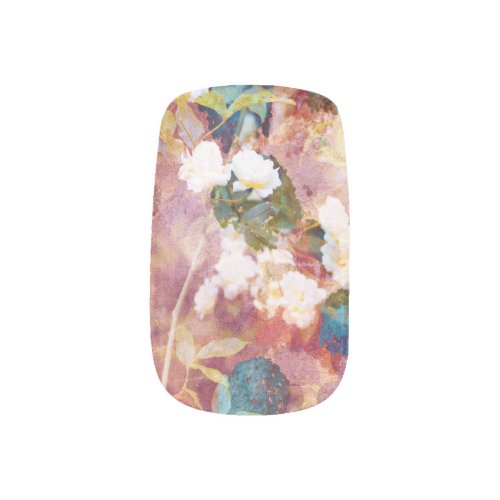 Cool trendy art of romantic flower pattern minx nail art