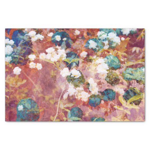 Cool trendy art of romantic flower pattern tissue paper