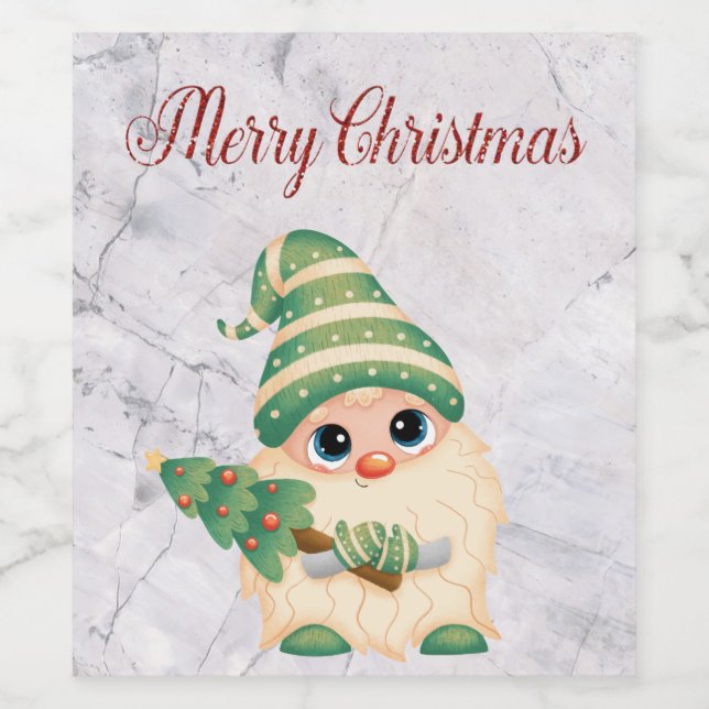  Cool, Trendy. Beautiful Christmas Wine Label (Single Label)