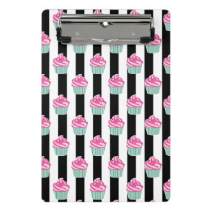 Cool Trendy Bleck and Withe, Cup Cakes Mini Clipboard