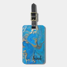 Cool Trendy Blue Marble  