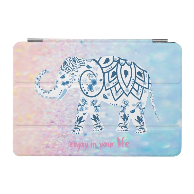 Cool Trendy Bokeh Elephant  iPad Mini Cover (Horizontal)