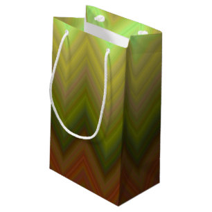 Cool Trendy Chevron Zigzag Ombre Small Gift Bag