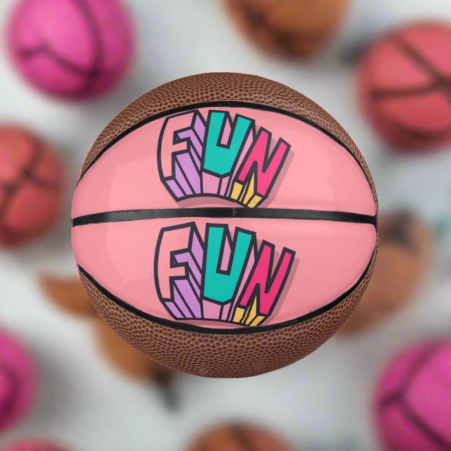 Cool Trendy Colorful  "Fun" Pink Sports  Mini Basketball (Creator Uploaded)