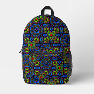 Cool Trendy Colorful Funky Abstract Design Printed Backpack