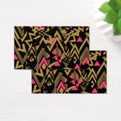 Cool trendy faux gold glitter geometric pattern (Desk)