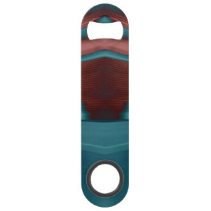 Cool, trendy futuristic artwork in red and blue bar key