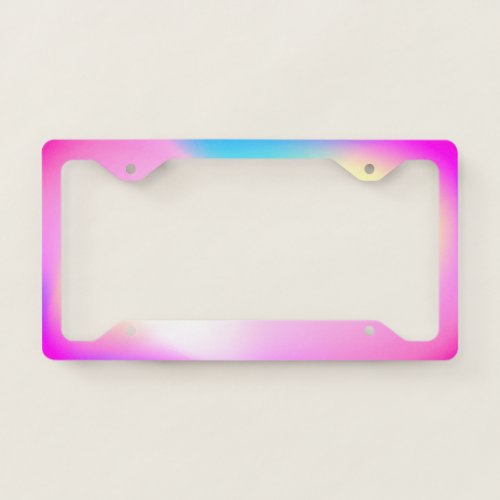 Cool Trendy Girly Holographic License Plate Frame