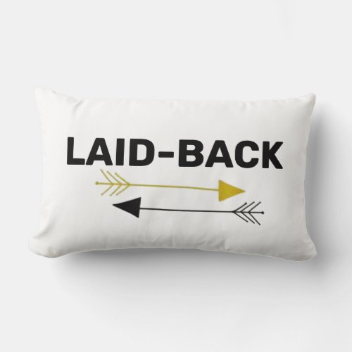 Cool Trendy Laid Back Black Letters Decorative Lumbar Pillow