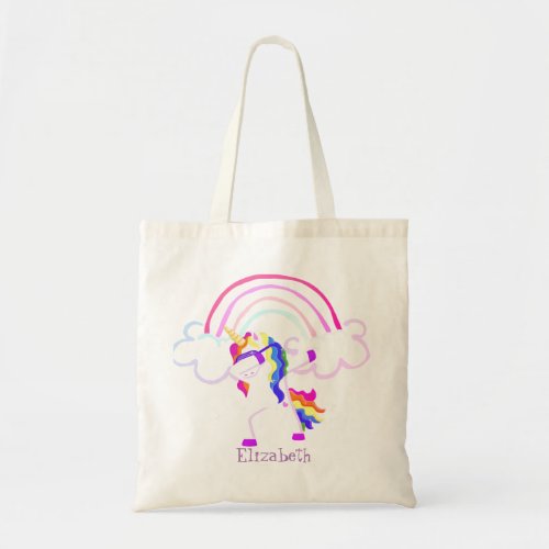 Cool Trendy Magical Unicorn Rainbow Tote Bag