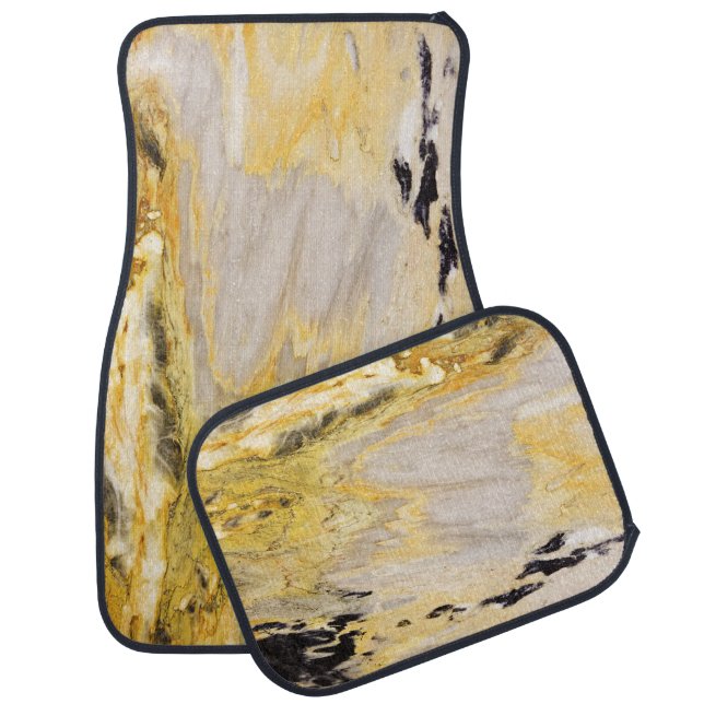 Cool Trendy Marble Stone Pattern Car Floor Mat (Set)