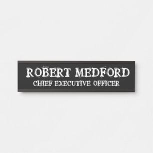 Cool Trendy Masculine Door Sign Name Plate