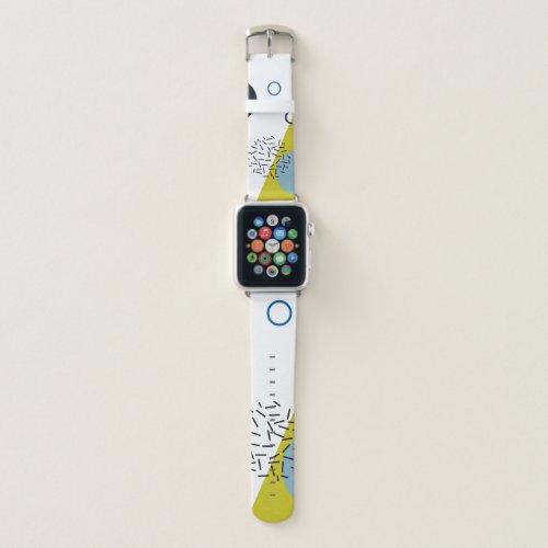 Cool trendy modern Memphis green blue geometric Apple Watch Band