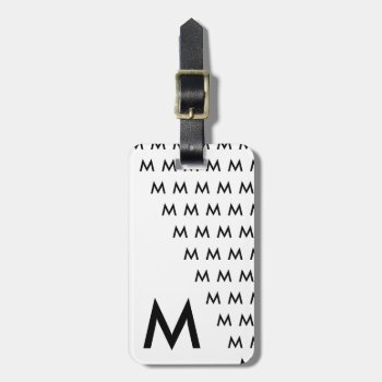Cool Trendy Modern Unique Monogram Luggage Tag by judgeart at Zazzle