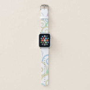 Cool, trendy, modern wave water color brushes apple watch band