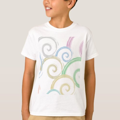 Cool trendy modern wave water color brushes T_Shirt