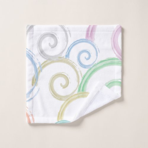 Cool trendy modern wave water color brushes wash cloth