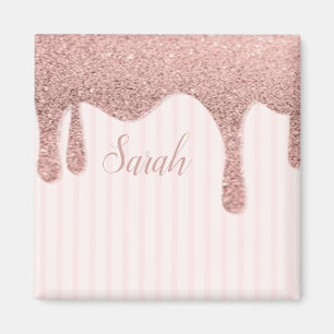 Cool Trendy Pink Glitter  Magnet