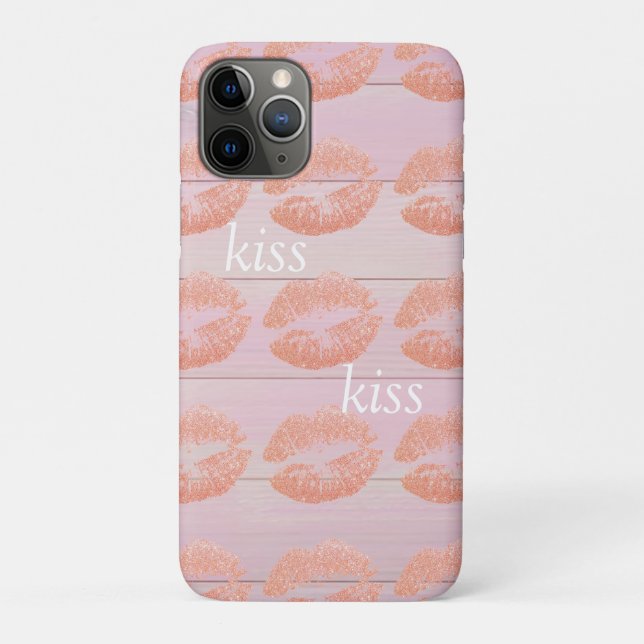 Cool Trendy Pink Wood  Case-Mate iPhone Case (Back)