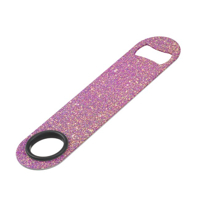 Cool Trendy Purple Glitter Bar Key (Front Angled)