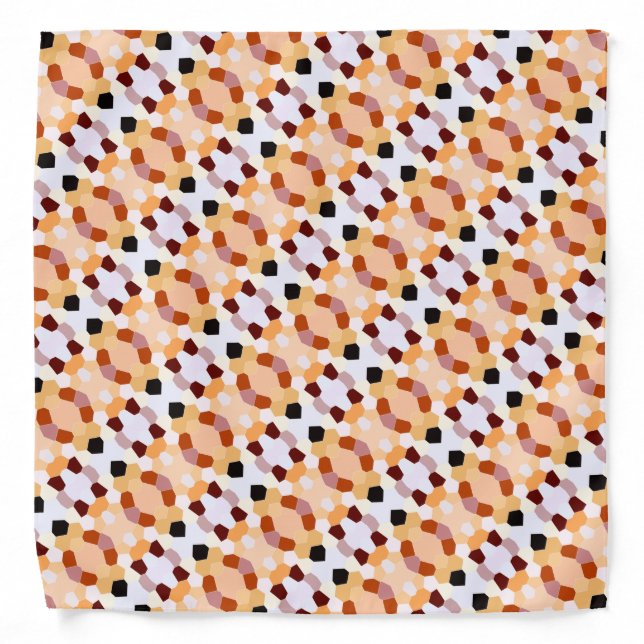 Cool Trendy Red Orange Yellow Pattern Bandana (Front)
