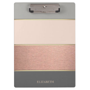 Cool Trendy Striped-Personalized Clipboard