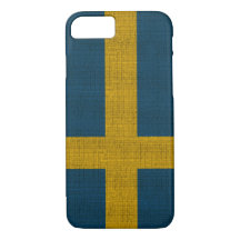 Cool trendy Sweden flag burlap