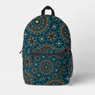 Cool Trendy Teal Funky Abstract Design Printed Backpack