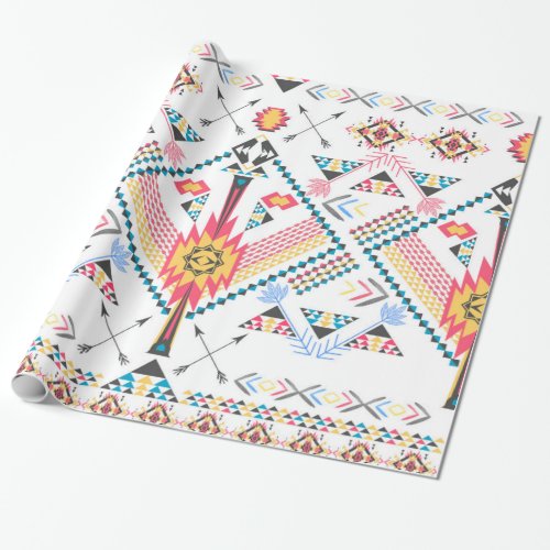 Cool trendy tribal ethnic geometric pattern wrapping paper