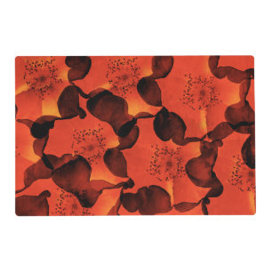 Cool, trendy, unique digital art of flower pattern placemat