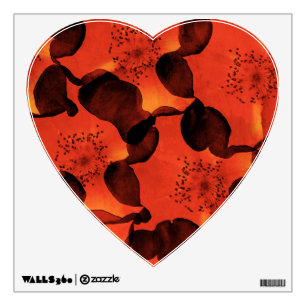 Cool, trendy, unique digital art of flower pattern wall decal