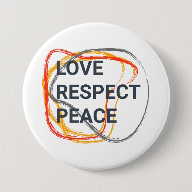 Cool, trendy, urban graphic design of a saying button (Front)