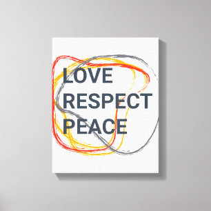 Cool, trendy, urban graphic design of a saying canvas print