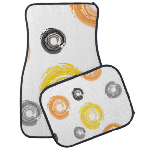 Cool, trendy, urban, modern paint brush art car floor mat