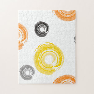 Cool, trendy, urban, modern paint brush art jigsaw puzzle