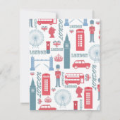 Cool trendy vintage London landmark illustrations (Back)