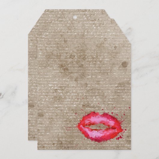 Cool trendy vintage watercolours lips splatters (Front/Back)