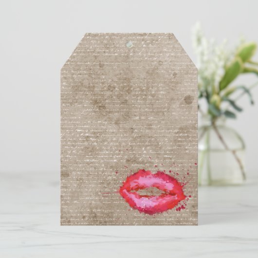 Cool trendy vintage watercolours lips splatters (Standing Front)