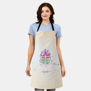 Cool Trendy Watercolor Macarons Apron
