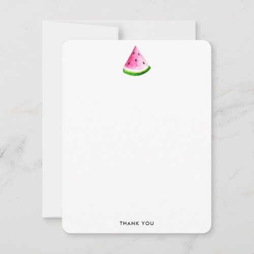 Cool Trendy Watercolor Watermelon Thank You Card