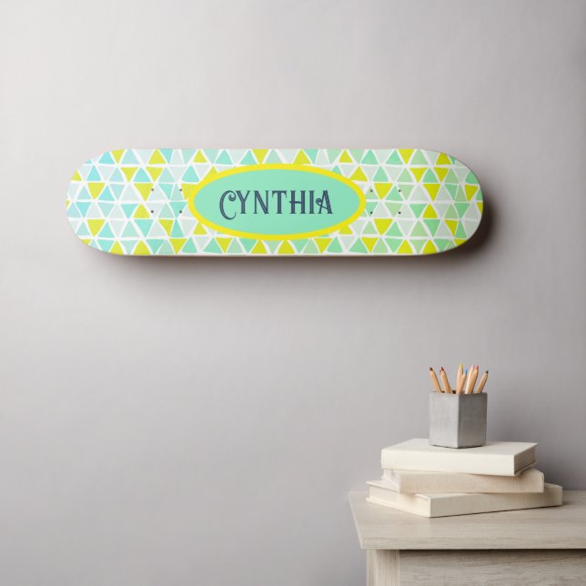 Cool Triangle Shapes Skateboard (Wall Art (Horz))