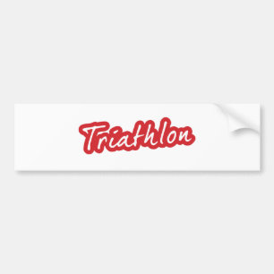 Cool Triathlon design Bumper Sticker